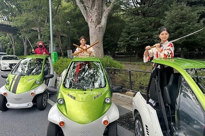 KIMONO Dressed EV-Kart Adventure Ride in TOKYO