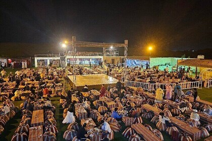 Dubai: Desert Safari Red Dunes 4x4 Pick/Drop Camel Dinner Shows