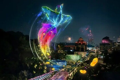 Singapore City Night Tour Sentosa Wings of Time and River Cruise