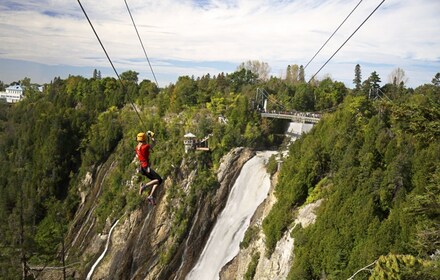 Quebec City: Zipline Across Montmorency Falls