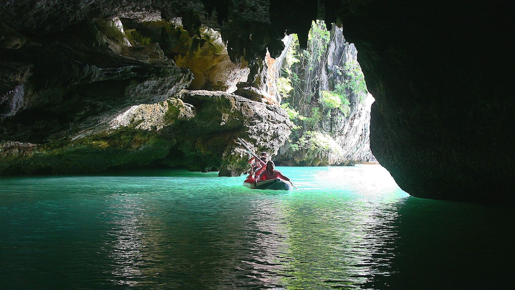 Phang Nga Bay canoe ride in a cave