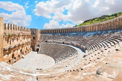 Olive Stone Cave Tour and Aspendos Theatre with Serik Bazaar