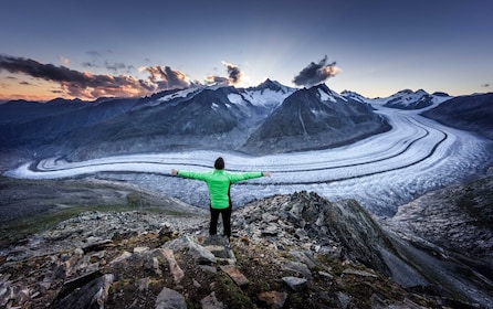 Glaciar Aletsch: billete de ida y vuelta en teleférico a Eggishorn