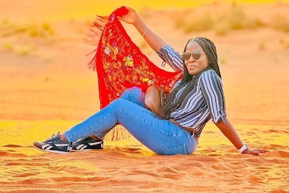 Abu Dhabi Dune Bashing, Sand Surfing, Camel Ride, and BBQ Dinner