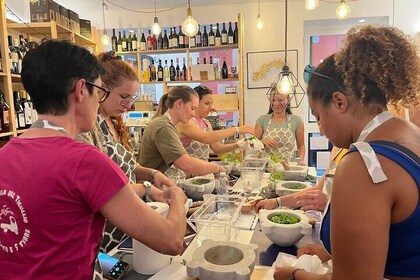 Genoese Pesto Lesson with Mortar, Pasta Tasting and Local Wine