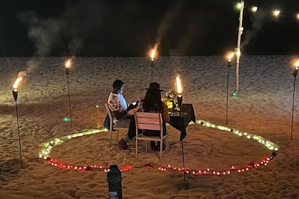 Dinner Experience and Celebration on the Beach with Decorations