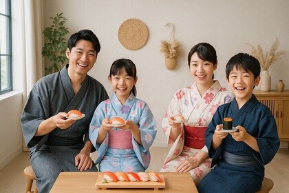 Sushi Making in Yukata