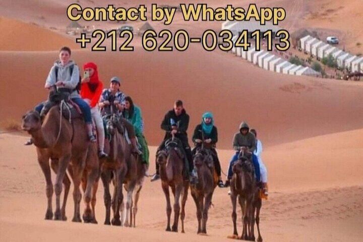  Merzouga overnight camel ride stay at Desert Luxury Camp 