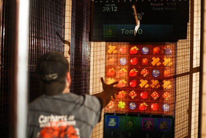 High Tech Axe Throwing Fun at The Axe Factor