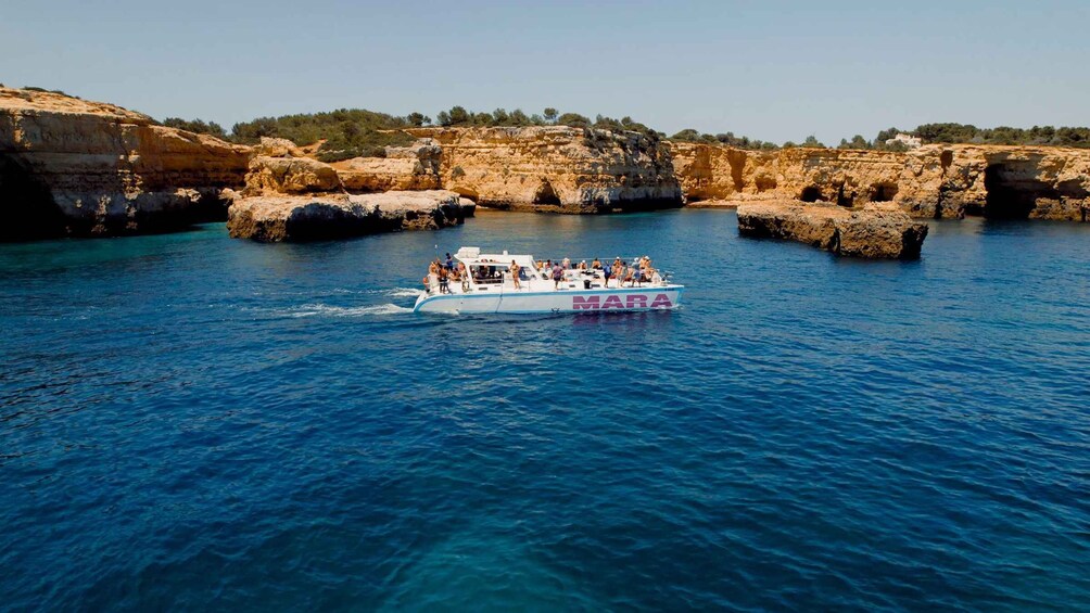 Picture 3 for Activity Albufeira: Caves and Coastline Catamaran Cruise to Benagil