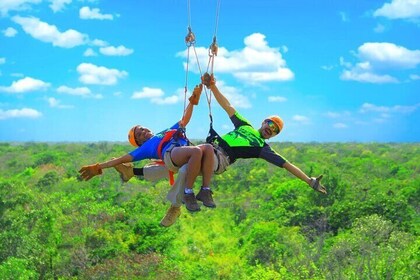 Ziplines Snorkeling and Cavern Adventure in Riviera Maya