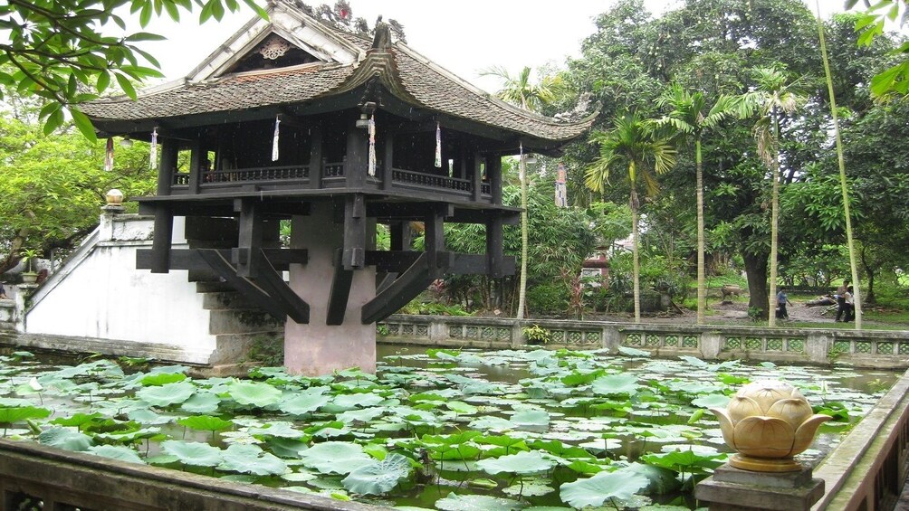 Gazebo and reflecting pool in Hanoi