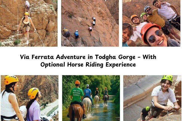 Via Ferrata in Todgha Gorge with Optional Horse Riding