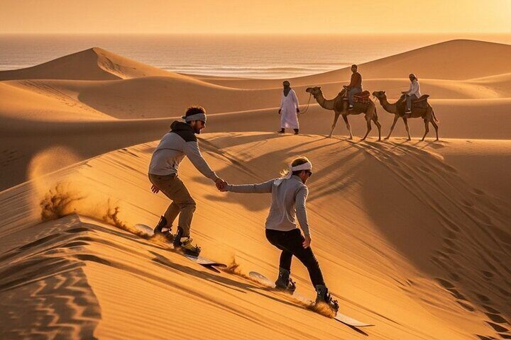 Agadir & Taghazout: Sandboarding with Scenic Canyon Experience