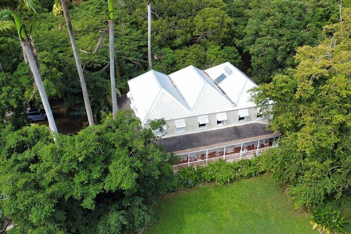 An aerial view of Byde Mill house