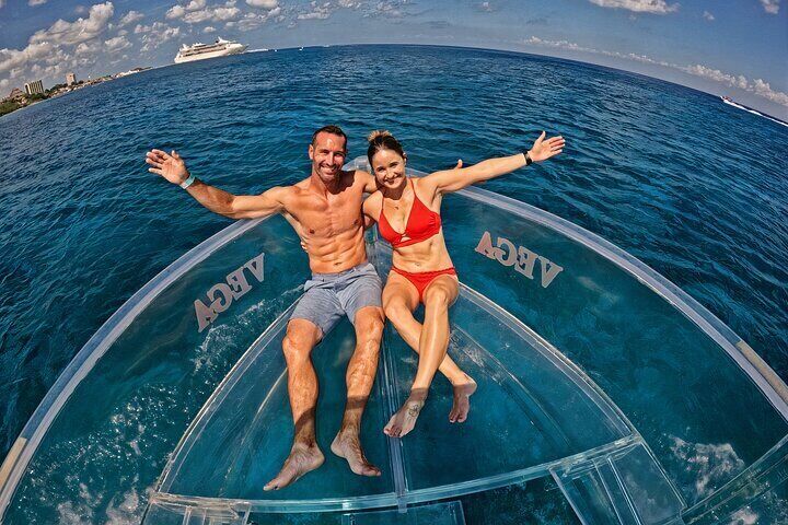 Transparent Boat Tour in Cozumel: See Marine Life Up Close