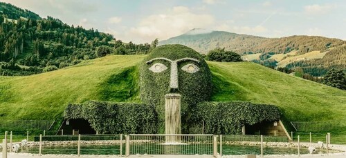 Wattens: entrada a Swarovski Crystal Worlds