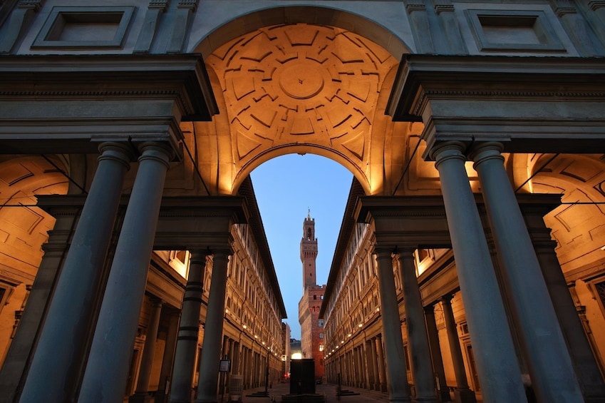 Exterior of Uffizi Gallery in Florence