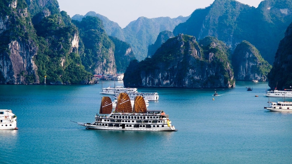 Cruise boat in Halong Bay