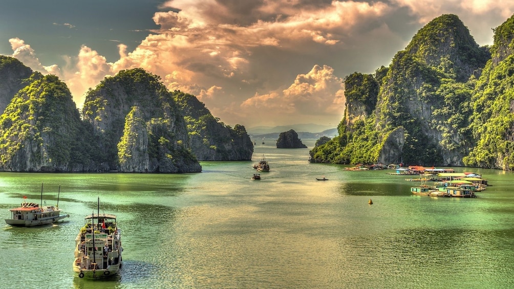 Boats in Halong Bay