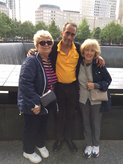 Tourists in front of National September 11 Memorial & Museum