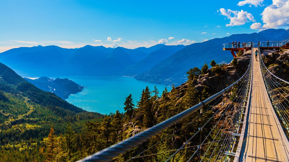 Atop the Sea to Sky Gondola looking over Howe Sound