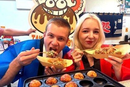 Osaka:Takoyaki Okonomiyaki Cook & Japanese Fes!! in doutonbori