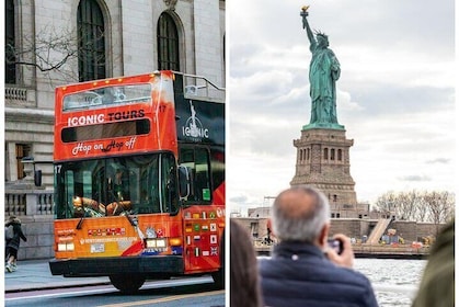 Express Sightseeing Bus Tour with Statue of Liberty Cruise Combo