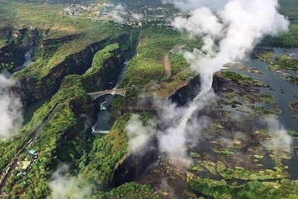 Victoria Falls Tour with Helicopter Flight and Sunset Cruise