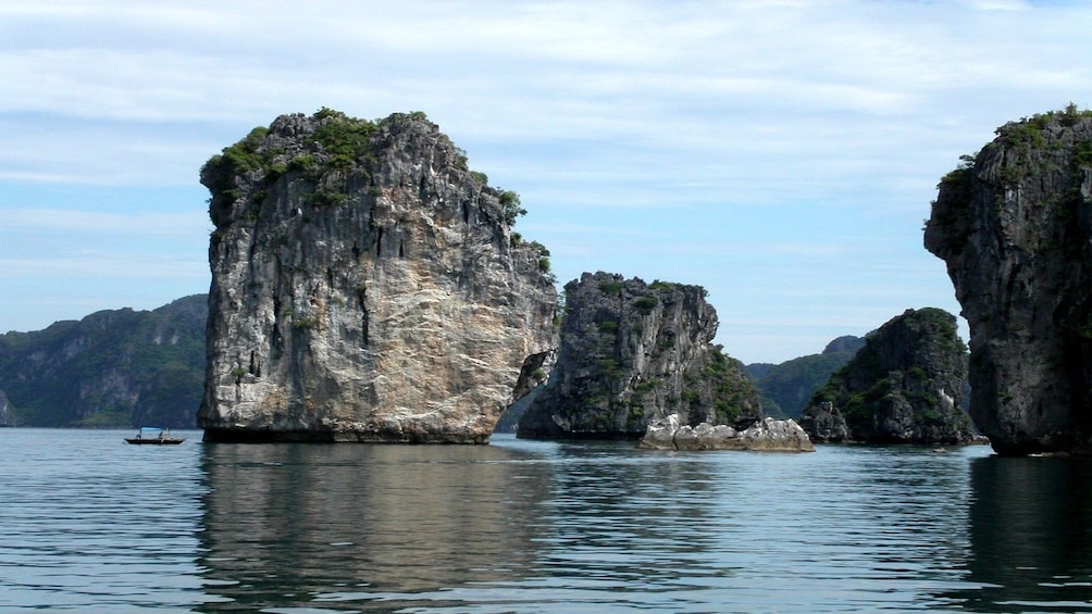 Rock formations in Halong Bay