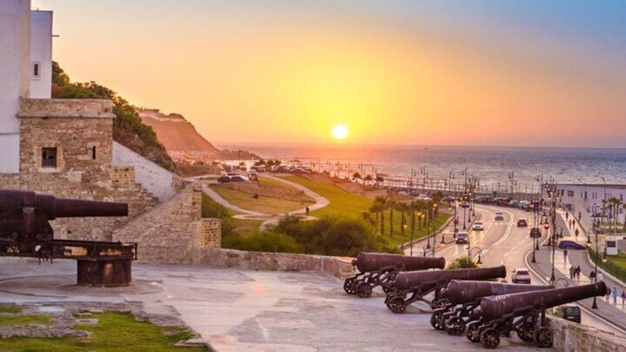 Panoramic view of Tangier’s coastline — where the Atlantic meets the Mediterranean.