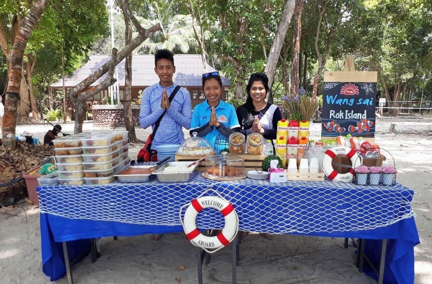 Food provided for tour on Koh Rock Island in Thailand