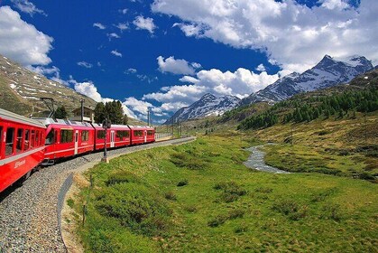 Bernina Express Train and St. Moritz DA Milan