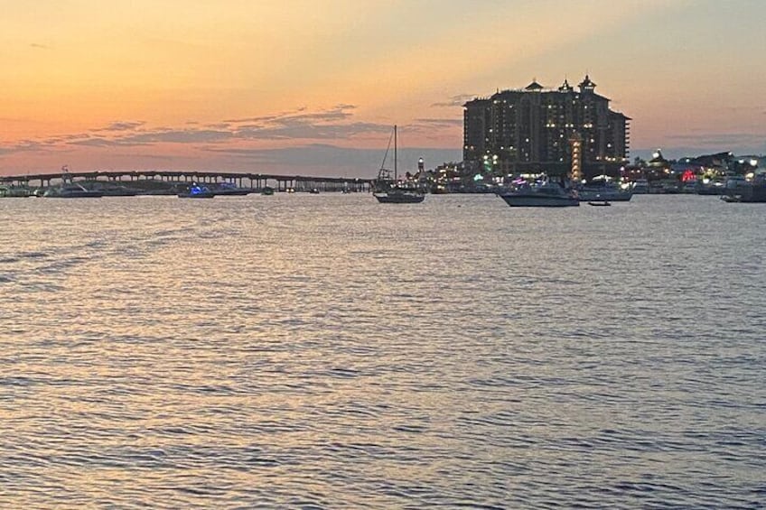 Destin Private Guided Sunset Cruise up to 6 Passengers