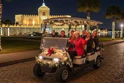 Saint Augustine: Christmas Lights Open-Air Guided E-Cart Tour