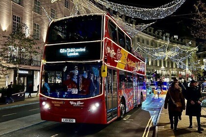 London: Christmas Lights Tour (Bus) + Hop-On Hop-Off 1-Day Boat
