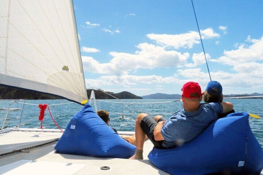 Relaxing On The BeanBags