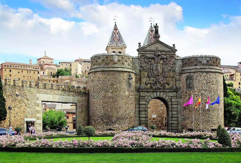 The Puerta de Bisagra, city gate of Toledo, Spain