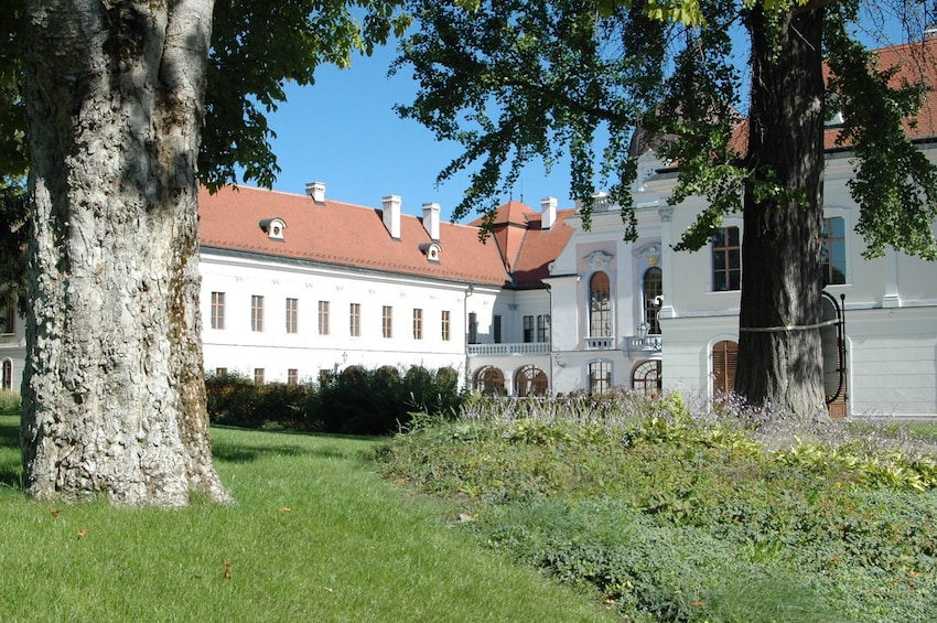 Exterior view of the Royal Palace of Gödöllő in Hungary