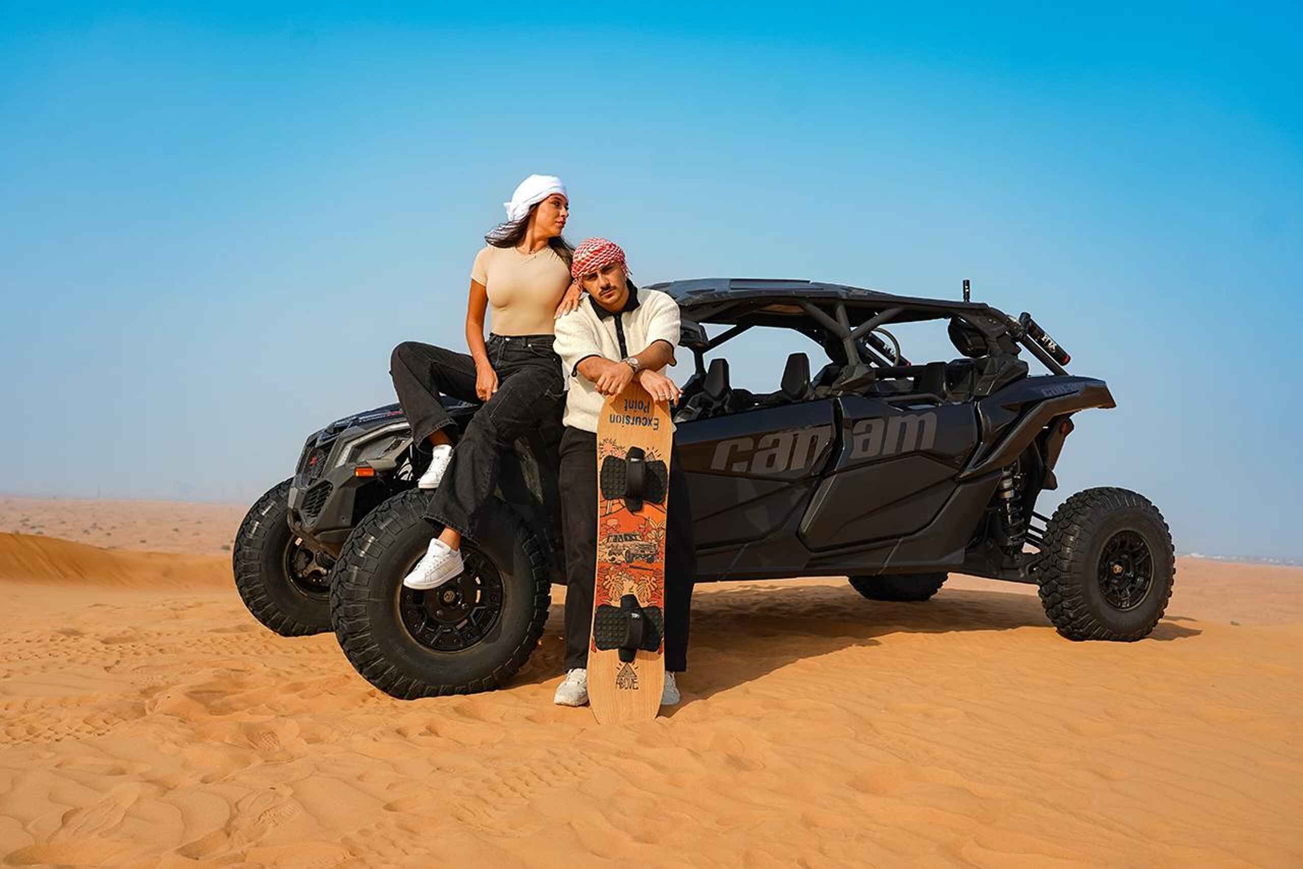 Dubai: Quad Bike, Dune Buggy, and Sandboarding Experience