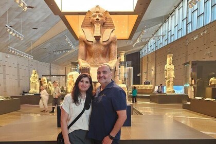 Pyramids, Sphinx & Grand Egyptian Museum with Felucca or Bazaar