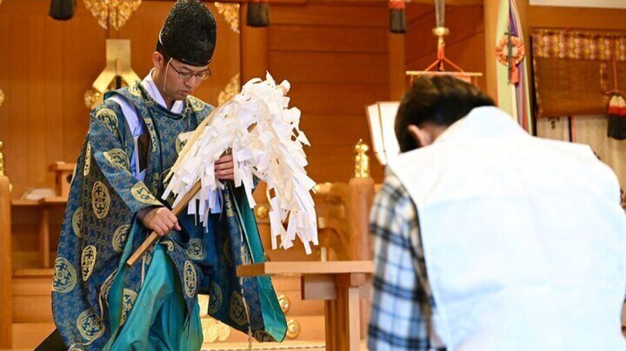 Special prayers at Sengen Taisha shrine