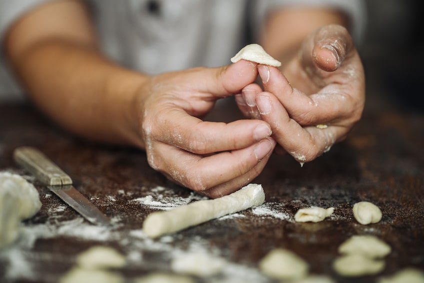 Cooking class of traditional apulian pasta