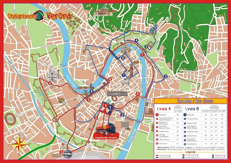 City Sightseeing Verona Hop-on Hop-off Bus Tour