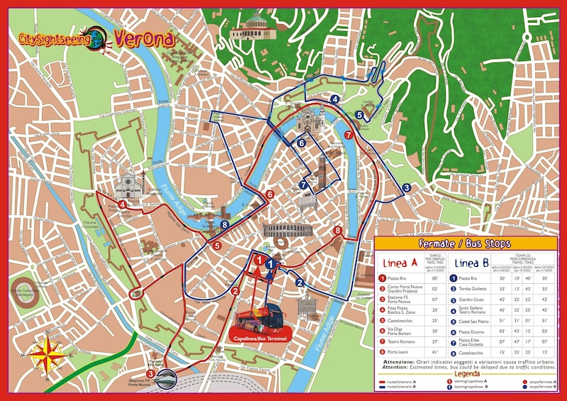 City Sightseeing Verona Hop-on Hop-off Bus Tour