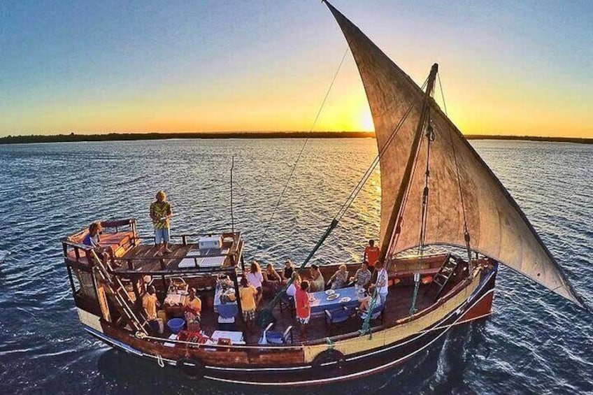 Zanzibar Sunset Dhow Cruise with Transfers.