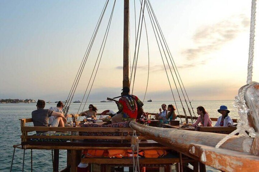 Zanzibar Sunset Dhow Cruise with Transfers.