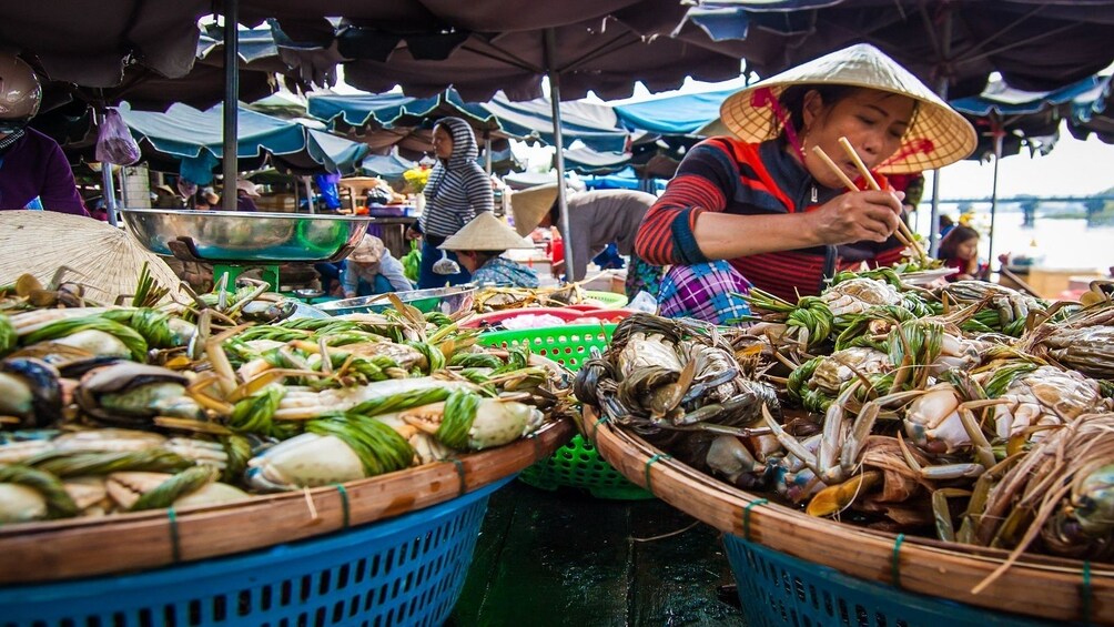 Seafood being sold at the Hoi-An Market 
