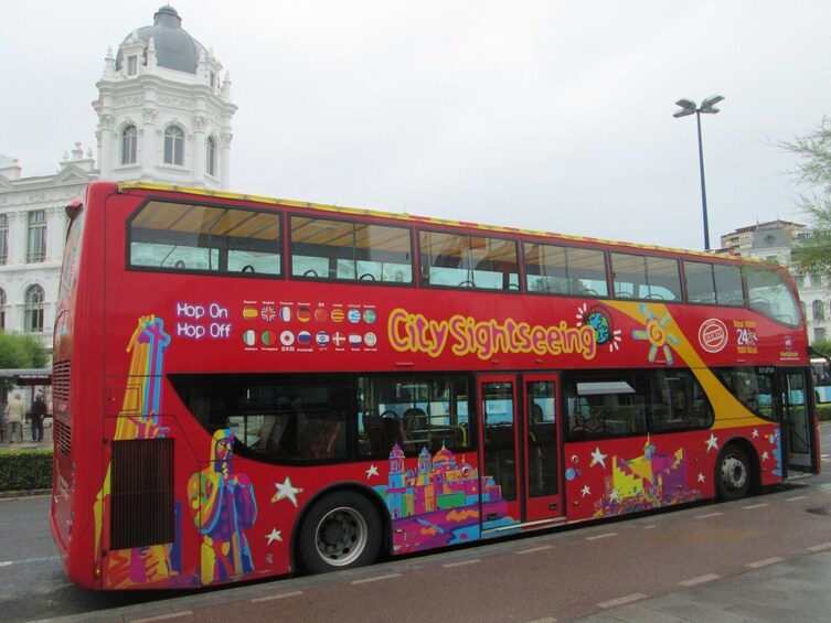 Hop-on hop-off bus in Santander