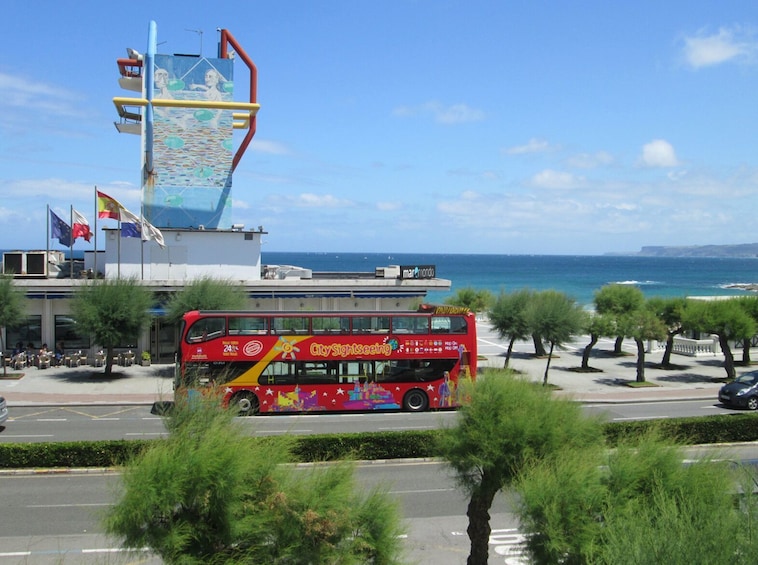 Hop-on hop-off bus in Santander